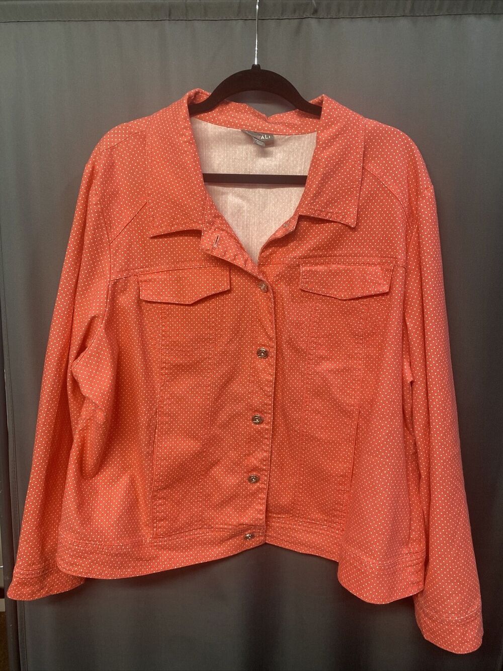 Rod & Ali Jacket Coral Polka Dot Size 22/24 (b29.3)